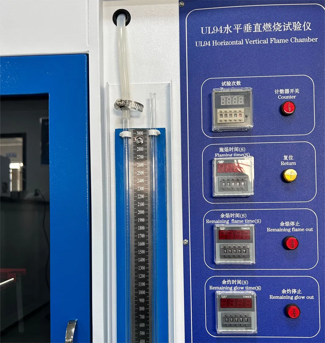 Laboratoryjne urządzenie do badań płomienia UL94 Tester komory spalania dla tworzyw sztucznych 3
